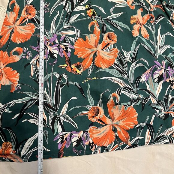 Anthropologie Puff Sleeve Smocked Floral Midi Dress Size Small Tropical - Picture 11 of 11